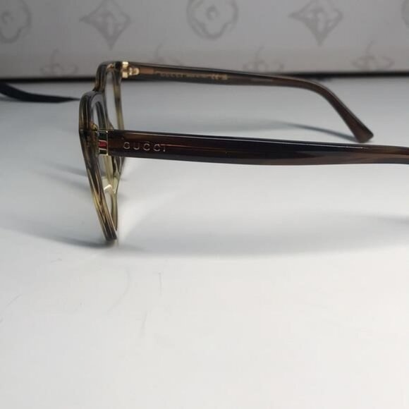 New Authentic Gucci GG0452O 004 Eyeglasses Brown Havana Oversized Square Frames - Picture 8 of 13